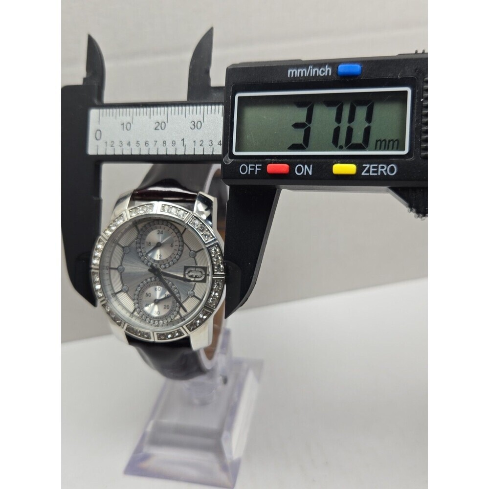 Marc Ecko E09518L1 Paradise Womens Crystal Bezel Silver Quartz Watch New Battery - Picture 5 of 12